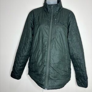 Under Armour fitted cold gear Green Quilted puffer zip up jacket coat size small